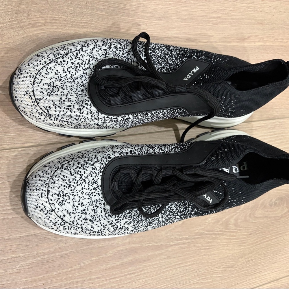 Prada Monochrome Knit Sneakers